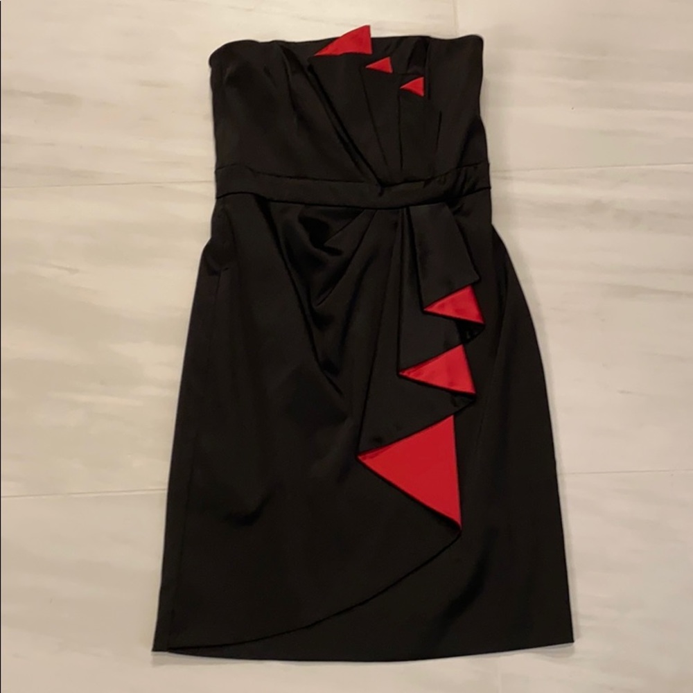 Womens black and pink cocktail dress